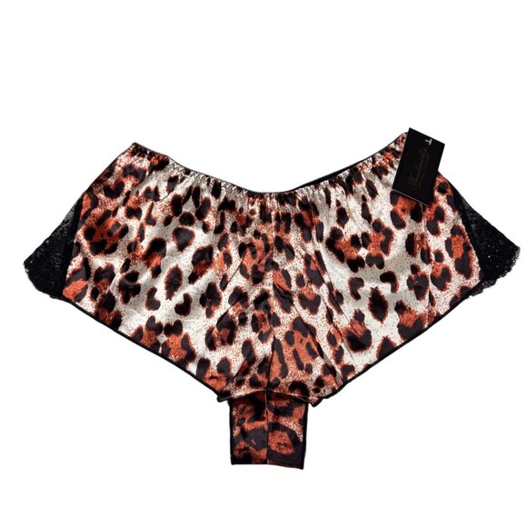 NWT Frederick's of Hollywood Leopard Print Satin Lace Cami Short Set SZ S Sexy - Picture 7 of 12